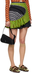 Kiko Kostadinov Green & Black Simultanism Miniskirt
