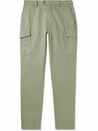 Brunello Cucinelli - Straight-Leg Cotton-Gabardine Cargo Trousers - Green