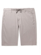 Canali - Straight-Leg Lyocell-Blend Drawstring Shorts - Gray