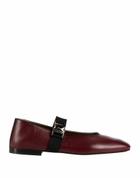 Wales Bonner Womens Ballet flats Burgundy