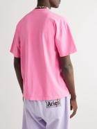 Sorry In Advance - Printed Cotton-Jersey T-Shirt - Pink