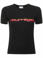 COURREGES Sunset Gradient Printed Cotton T-shirt