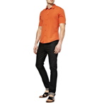 Balenciaga - Fused-Cotton Short Sleeved Shirt - Men - Bright orange