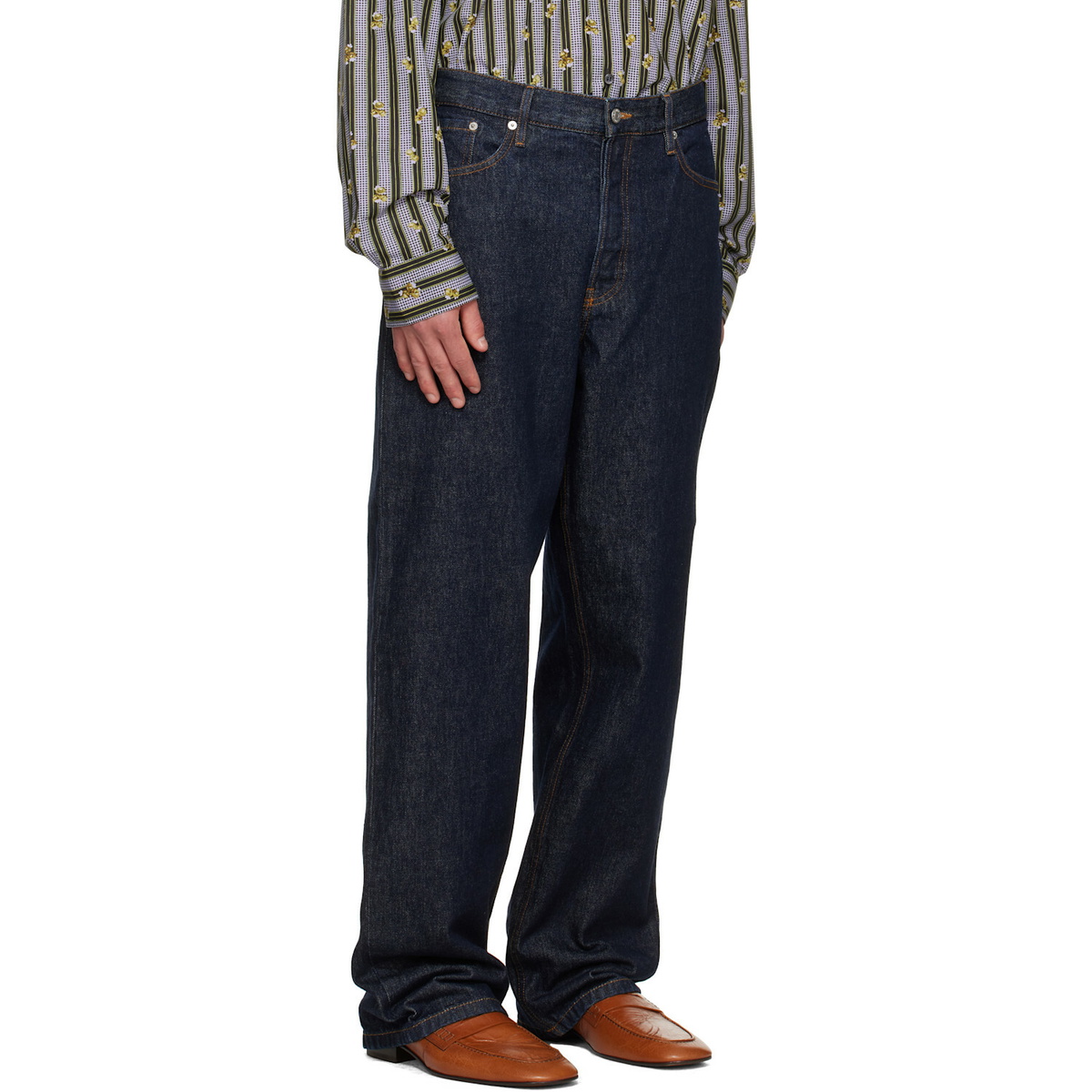 Dries Van Noten Blue Loose Fit Jeans