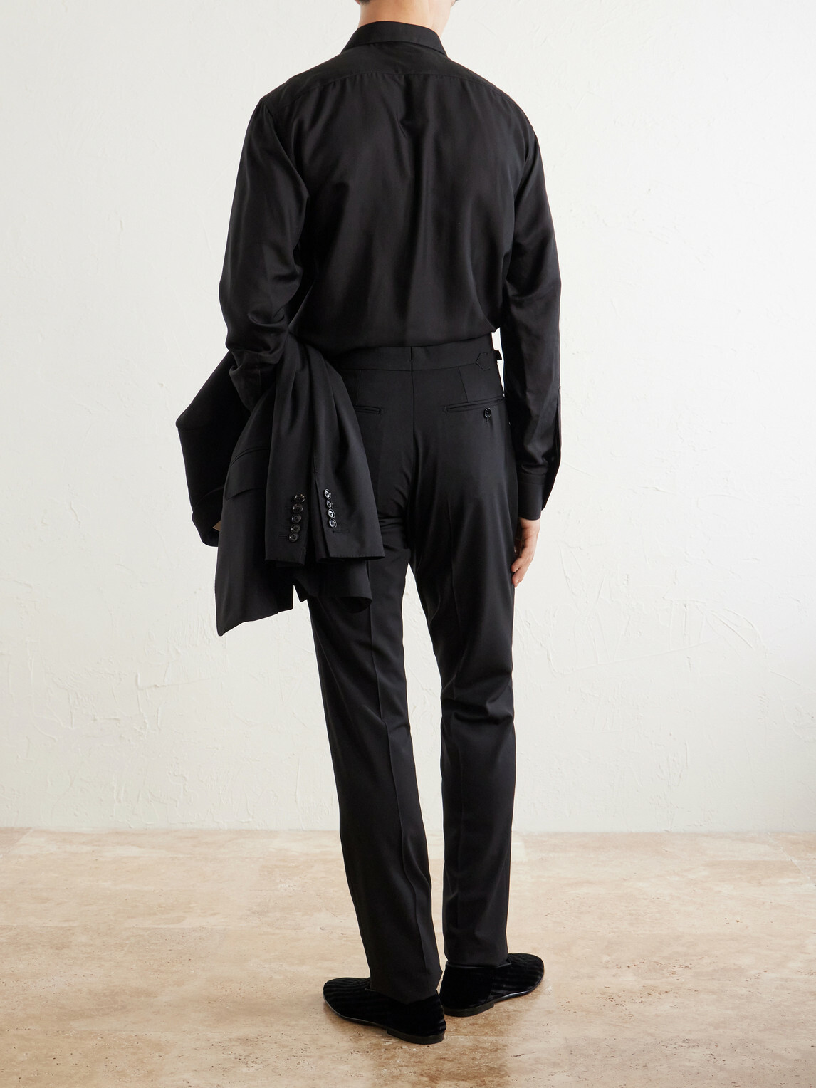 TOM FORD - Shelton Straight-Leg Stretch-Wool Trousers - Black