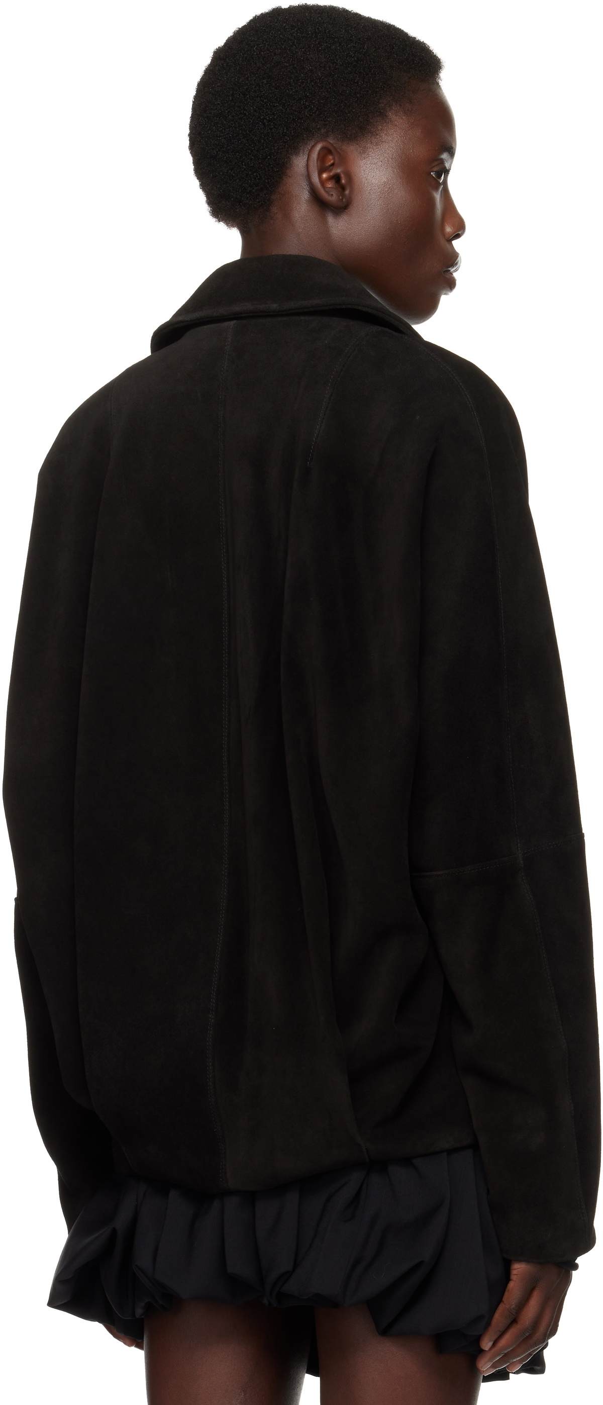 AARON ESH Black Pigskin Suede Jacket
