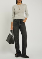Reformation Lian Melange Cashmere Jumper Grey
