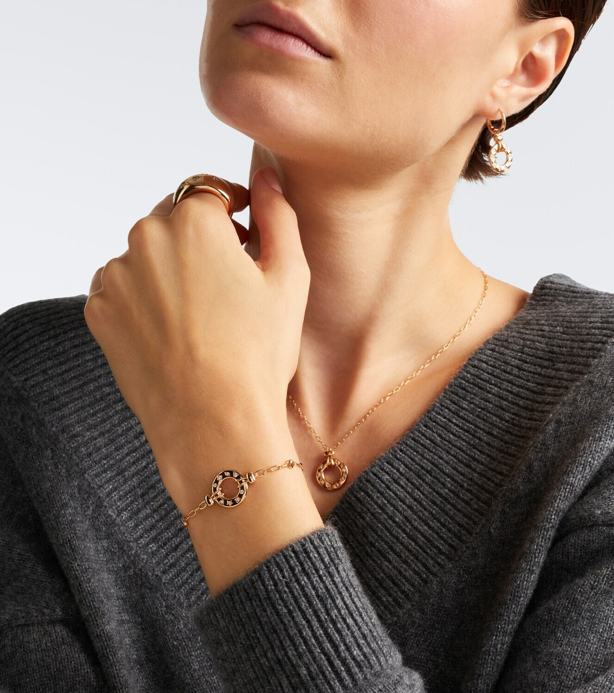 Pomellato Iconica 18kt rose gold bracelet with diamonds