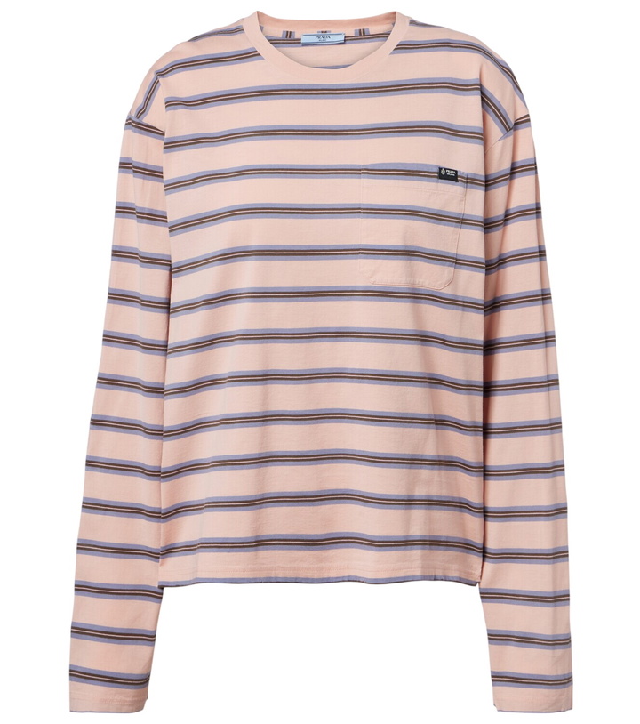 Photo: Prada Striped cotton jersey top