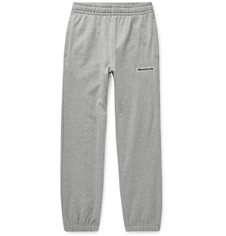 Photo: Billionaire Boys Club - Logo-Appliquéd Loopback Cotton-Jersey Sweatpants - Gray