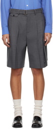 Dunst Gray Belted Shorts
