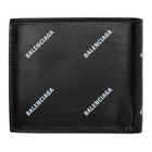 Balenciaga Black All Over Logo Wallet