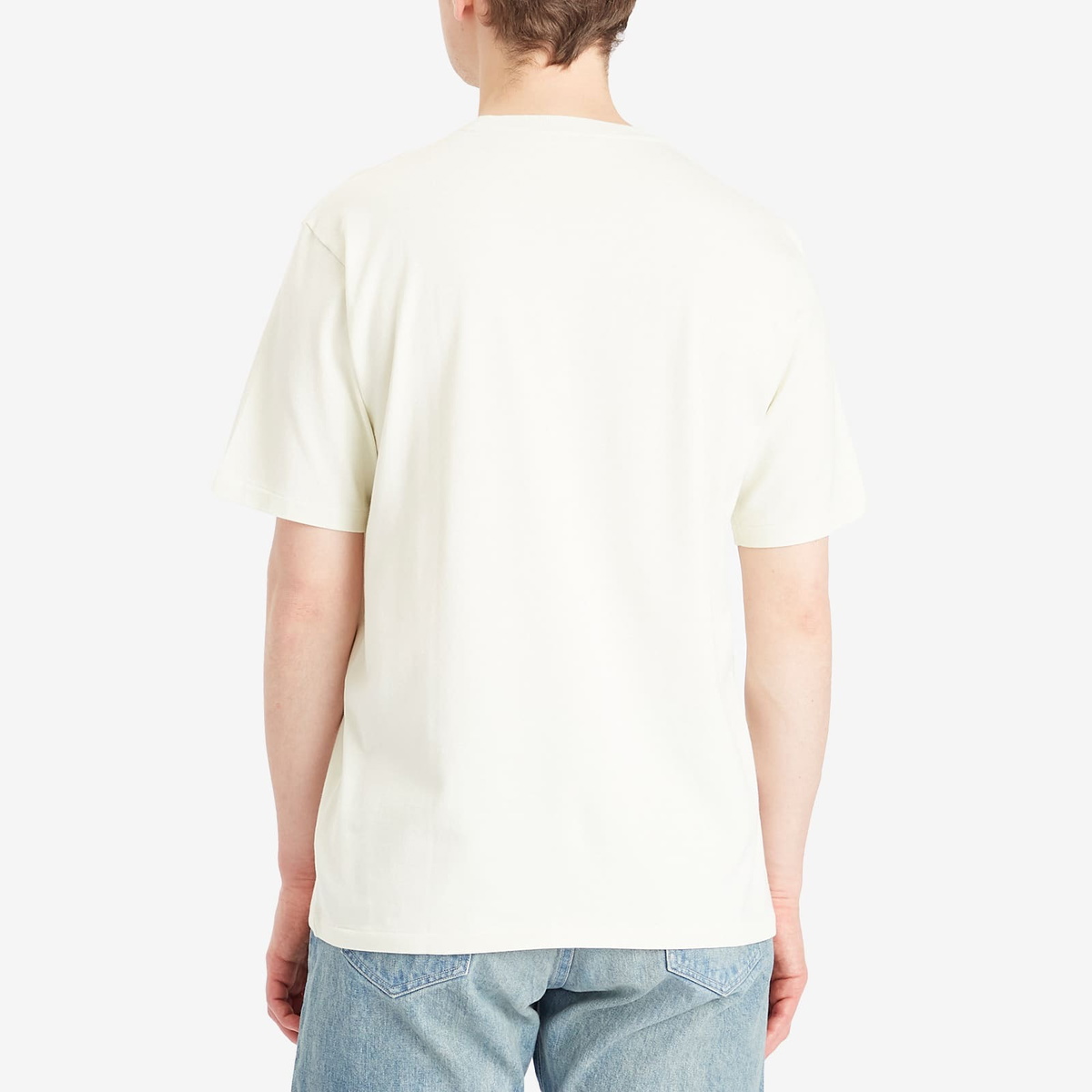 Auralee Men's Luster Plaiting T-Shirt in Ivory Pistachio Auralee