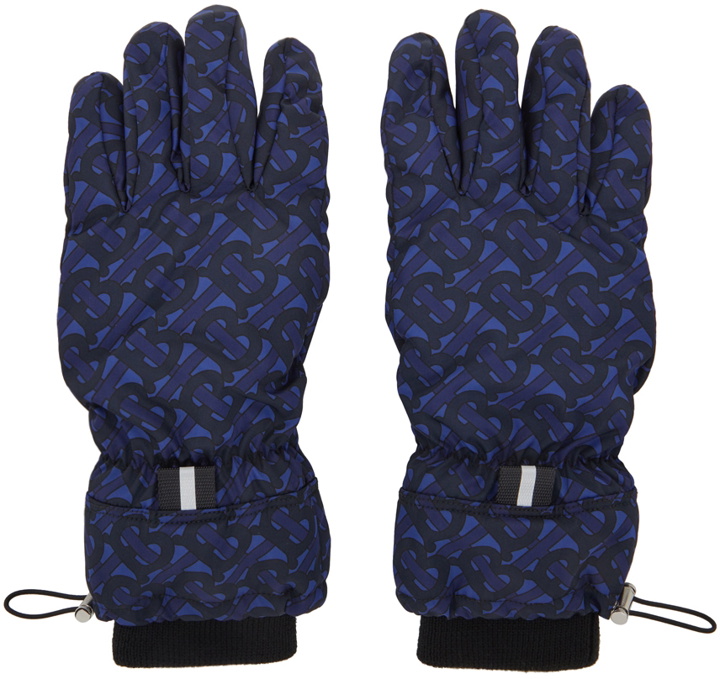 Photo: Burberry Navy Monogram Gloves