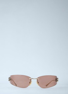 Balenciaga Gossip Rimless Logo Sunglasses