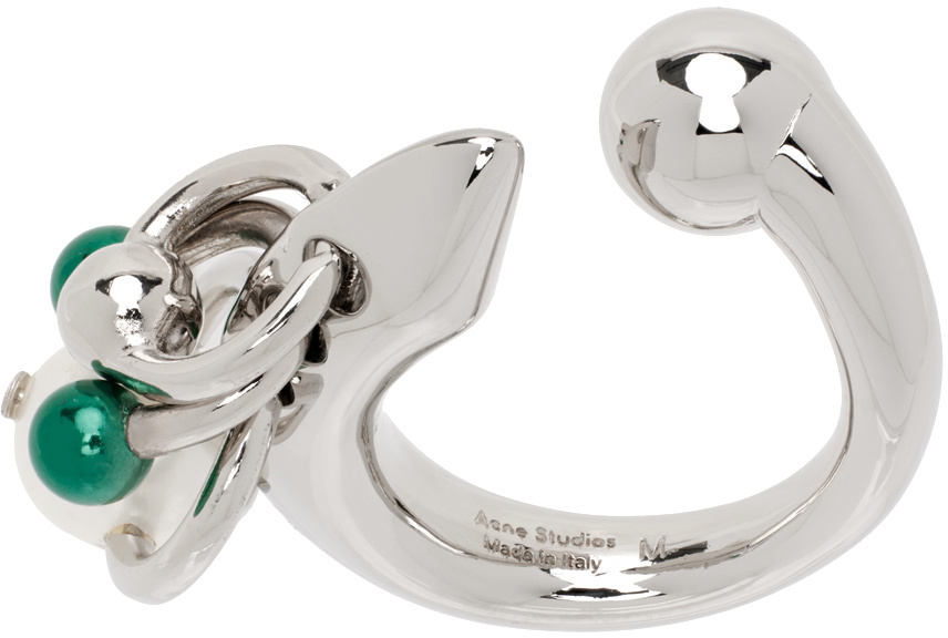 Acne Studios Silver Multi Charm Ring Acne Studios