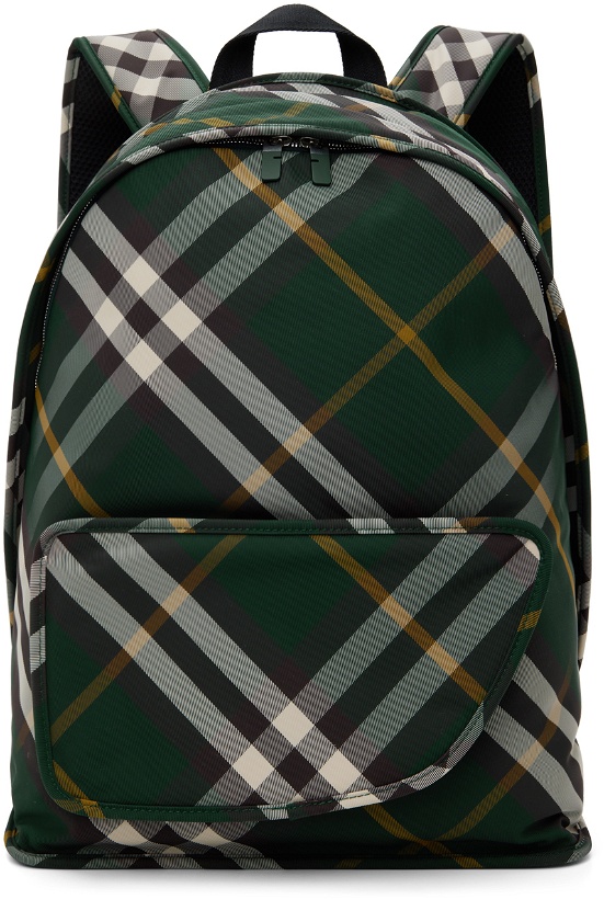 Photo: Burberry Green Large Shield Backpack