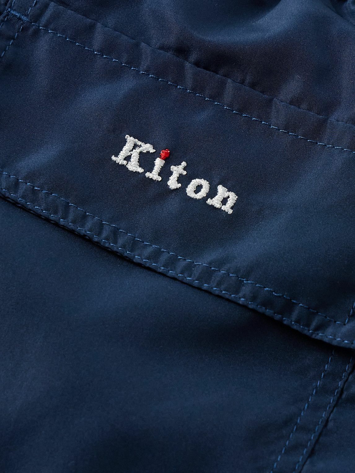 Kiton - Straight-Leg Mid-Length Swim Shorts - Blue
