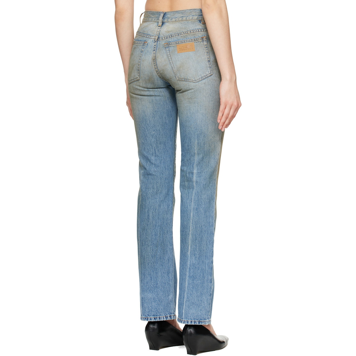 MM6 Maison Margiela Blue Straight-Leg Jeans