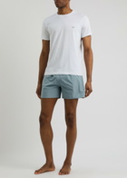 Emporio Armani Logo Shell Swim Shorts Light Blue