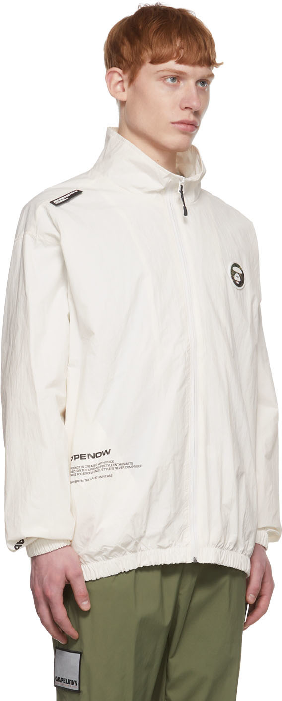 AAPE by A Bathing Ape Off-White Nylon Jacket AAPE by A Bathing Ape