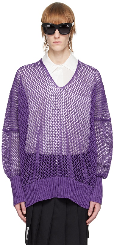 Photo: Sulvam Purple Crewneck Sweater