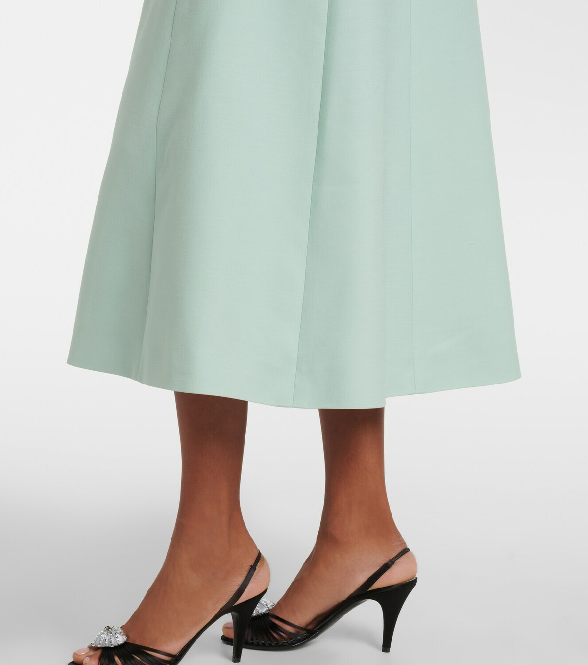 Valentino Crepe Couture embellished midi dress