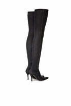 Diesel D-Venus Tbt D Boots - Over-the-knee boots in stretch denim - Boots Womens in Black