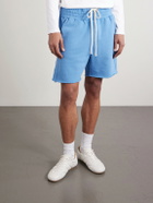 Les Tien - Garment-Dyed Fleece-Back Cotton-Jersey Drawstring Shorts - Blue