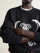 WTAPS - Logo-Intarsia Woven Sweater - Black