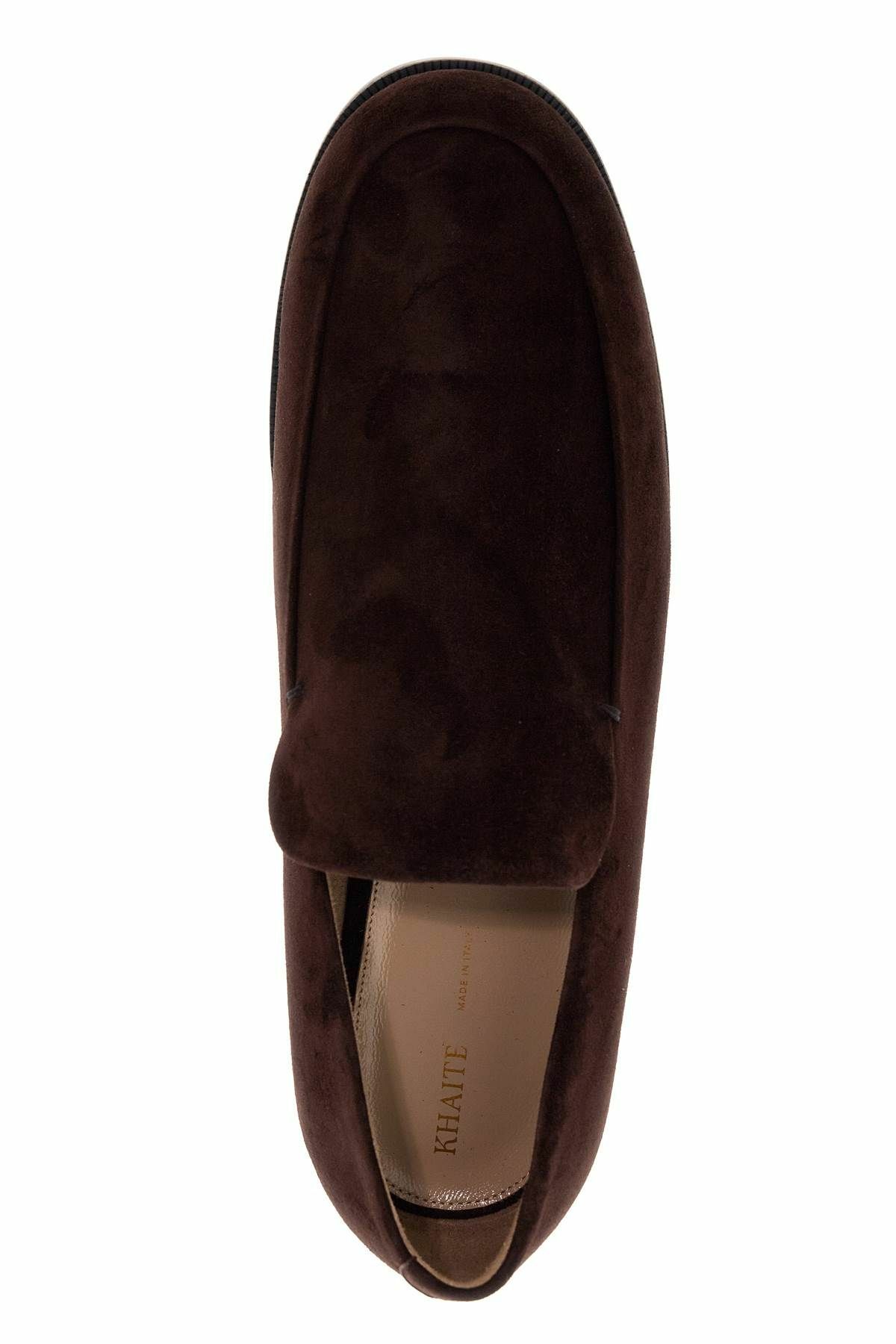 KHAITE alessio suede leather mocc Brown