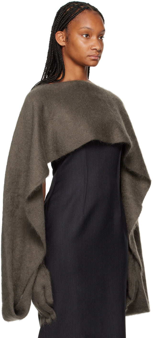 Moschino Brown Peace Love And Smile Scarf