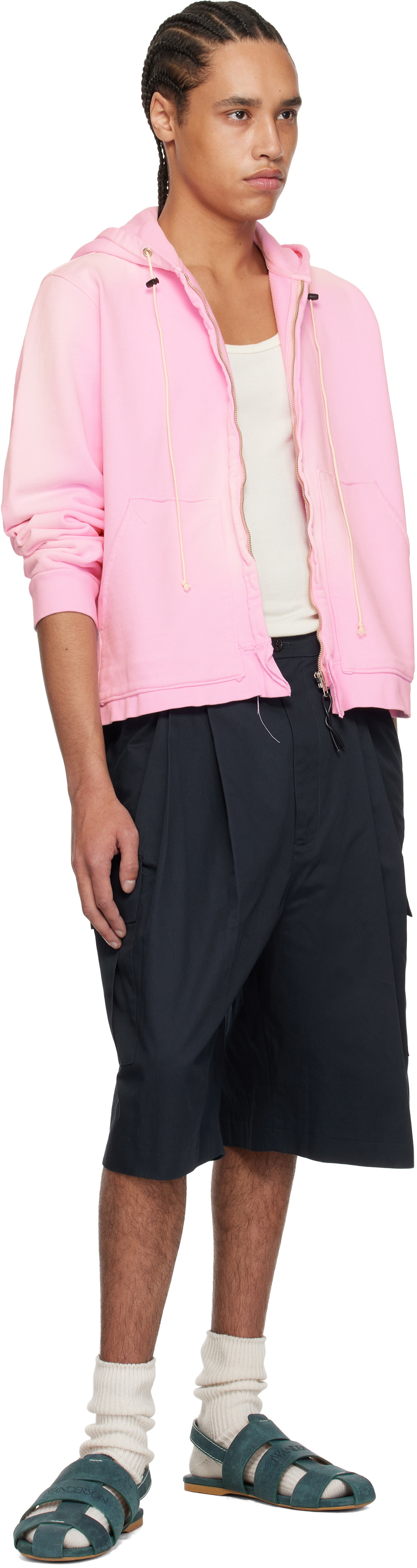 Camiel Fortgens Pink Fitted Zip Hoodie