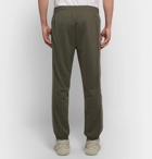 adidas Originals - Yeezy Calabasas Slim-Fit Tapered Striped Jersey Sweatpants - Men - Army green