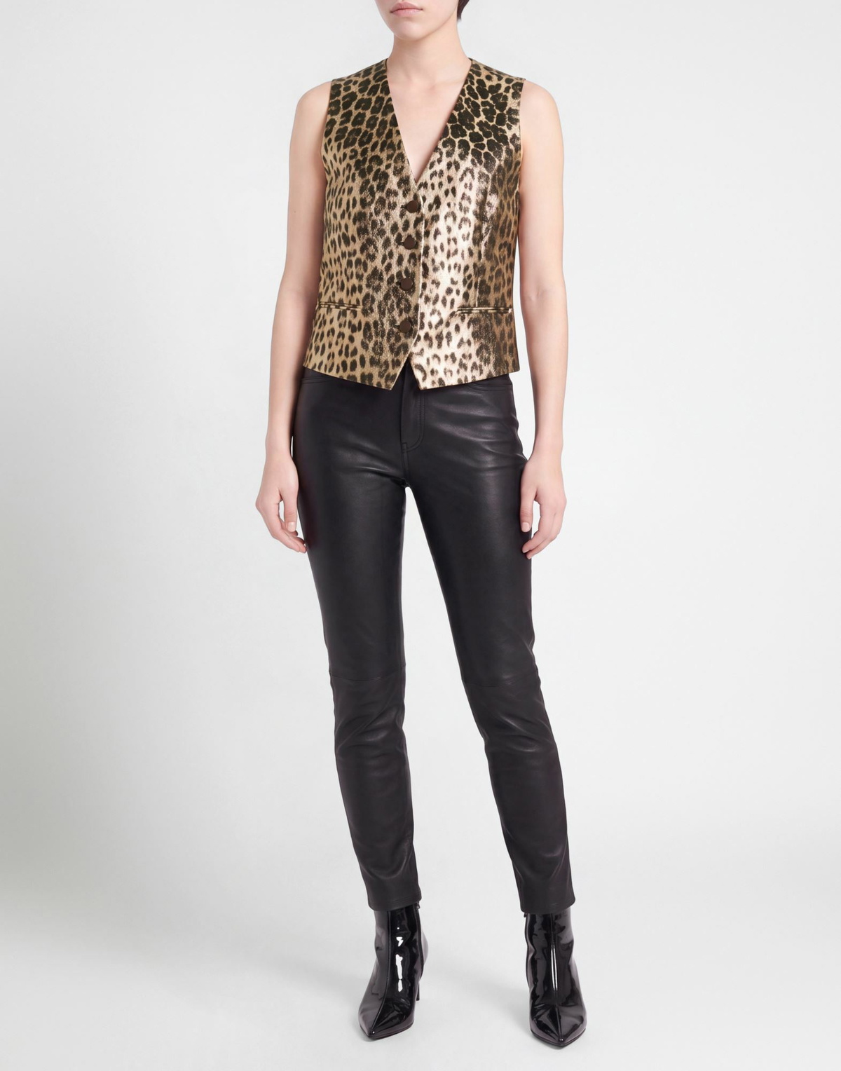 P. a.r. o.s. h. Womens Tailored Vest in Beige