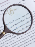 Assouline - Archival Brass and Pebble-Grain Leather Magnifying Glass - Brown