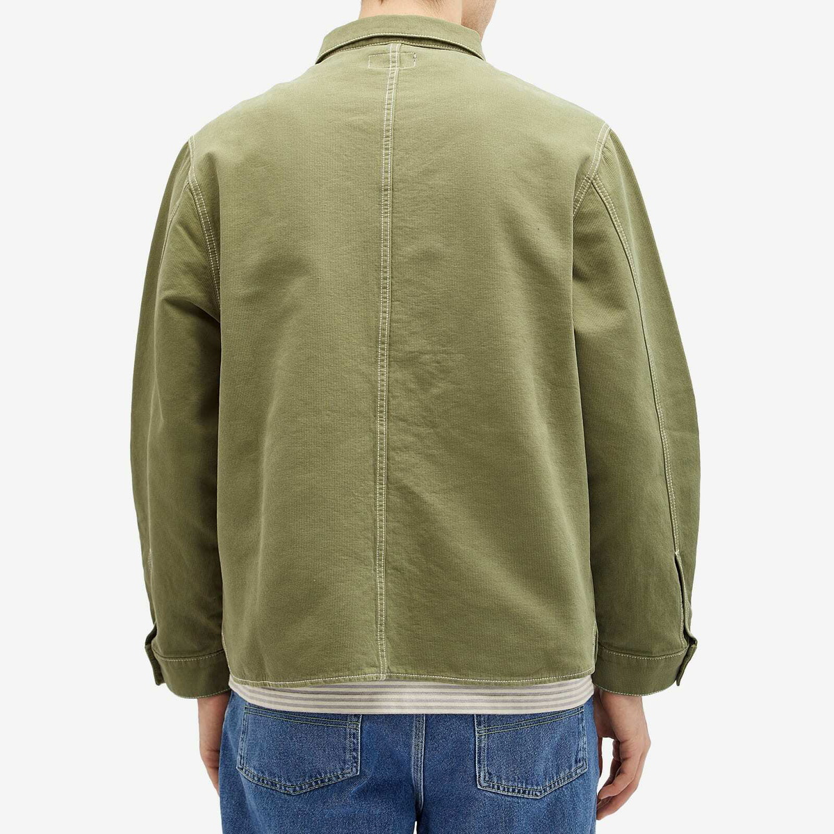 Stan Ray Men's Popover Painters Shirt in Olive Bedford Cord