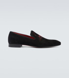 Christian Louboutin - Navy Dandelion suede loafers