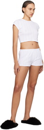 Cou Cou White 'The Short' Pyjama Shorts