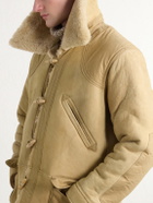 RRL - Canvas-Trimmed Shearling Jacket - Neutrals