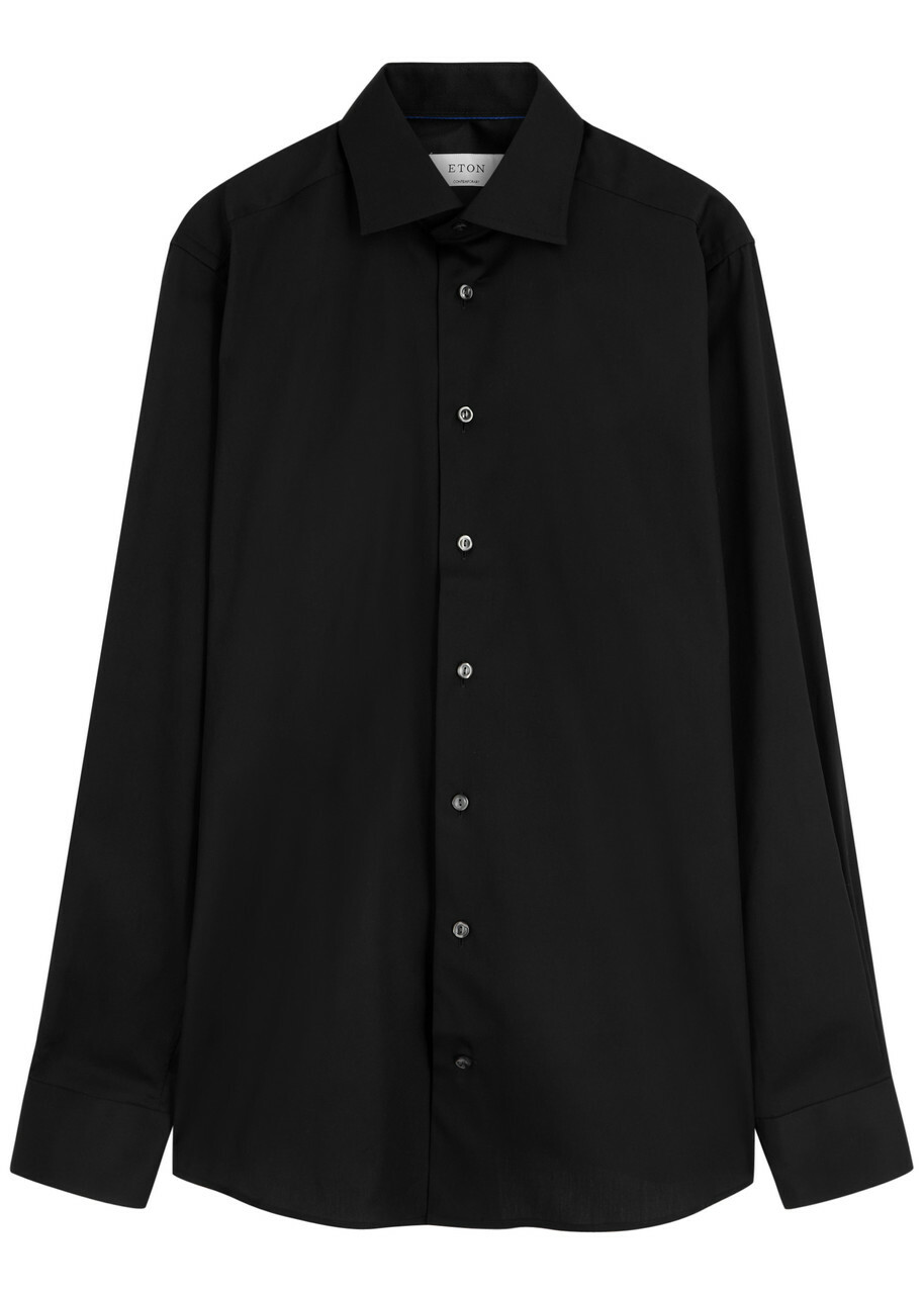 Eton Cotton-twill Shirt Black
