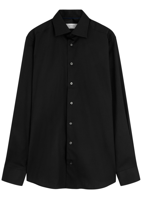 Photo: Eton Cotton-twill Shirt Black