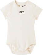 Off-White Baby Three-Pack Multicolor Stamp Bodysuits