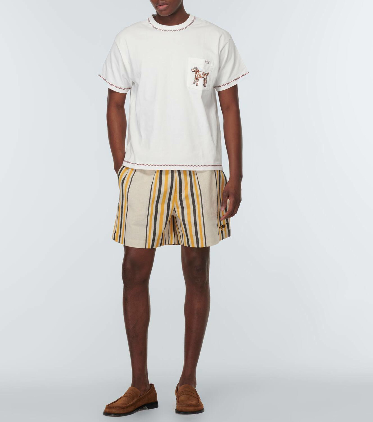 Bode Griffon embroidered cotton jersey T-shirt Bode