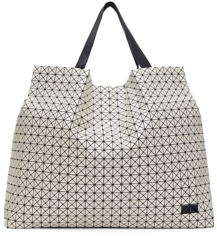 Photo: BAO BAO ISSEY MIYAKE White Cart Metallic Tote