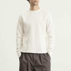 BEAMS Men's Thermal Long Sleeve T-Shirt in White
