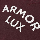 Armor-Lux Men's Organic Logo Crew Sweat in Dark Burgundy