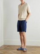 Sunspel - Straight-Leg Linen Shorts - Blue