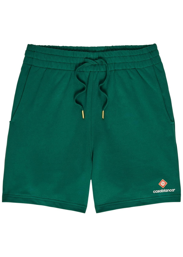 Photo: Casablanca Logo Cotton Shorts Green
