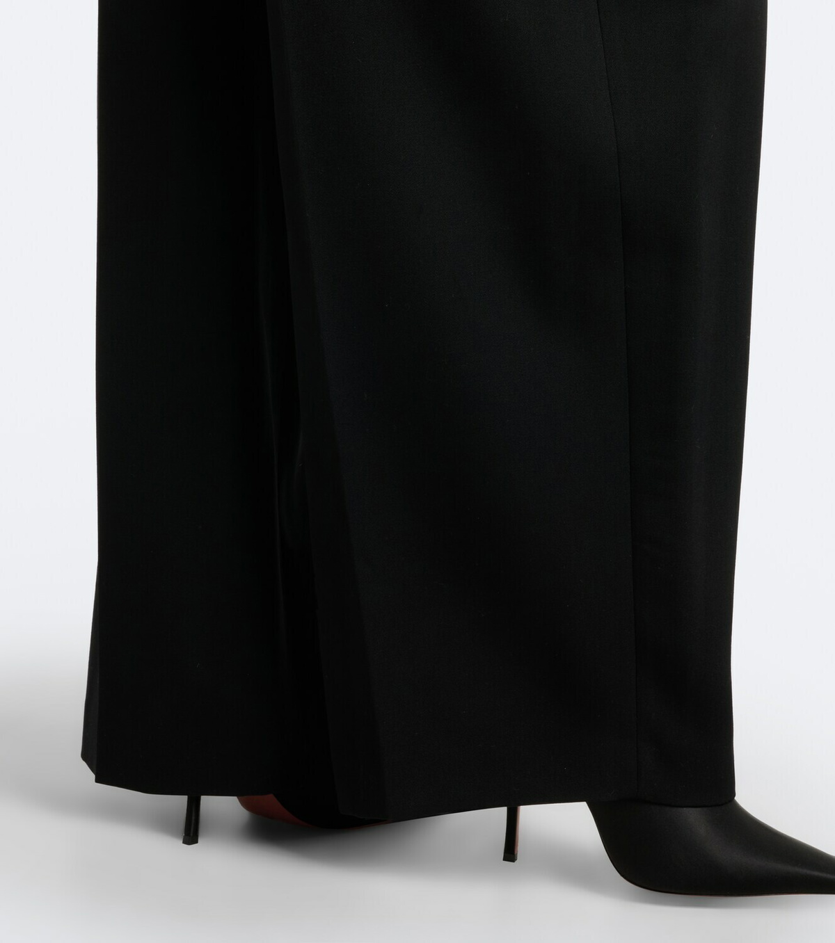 Mugler Pleated virgin wool wide-leg pants